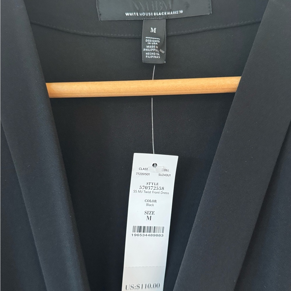 White House Black Market Matte-Jersey Twist Front Dress NWT Size Medium - Picture 2 of 8